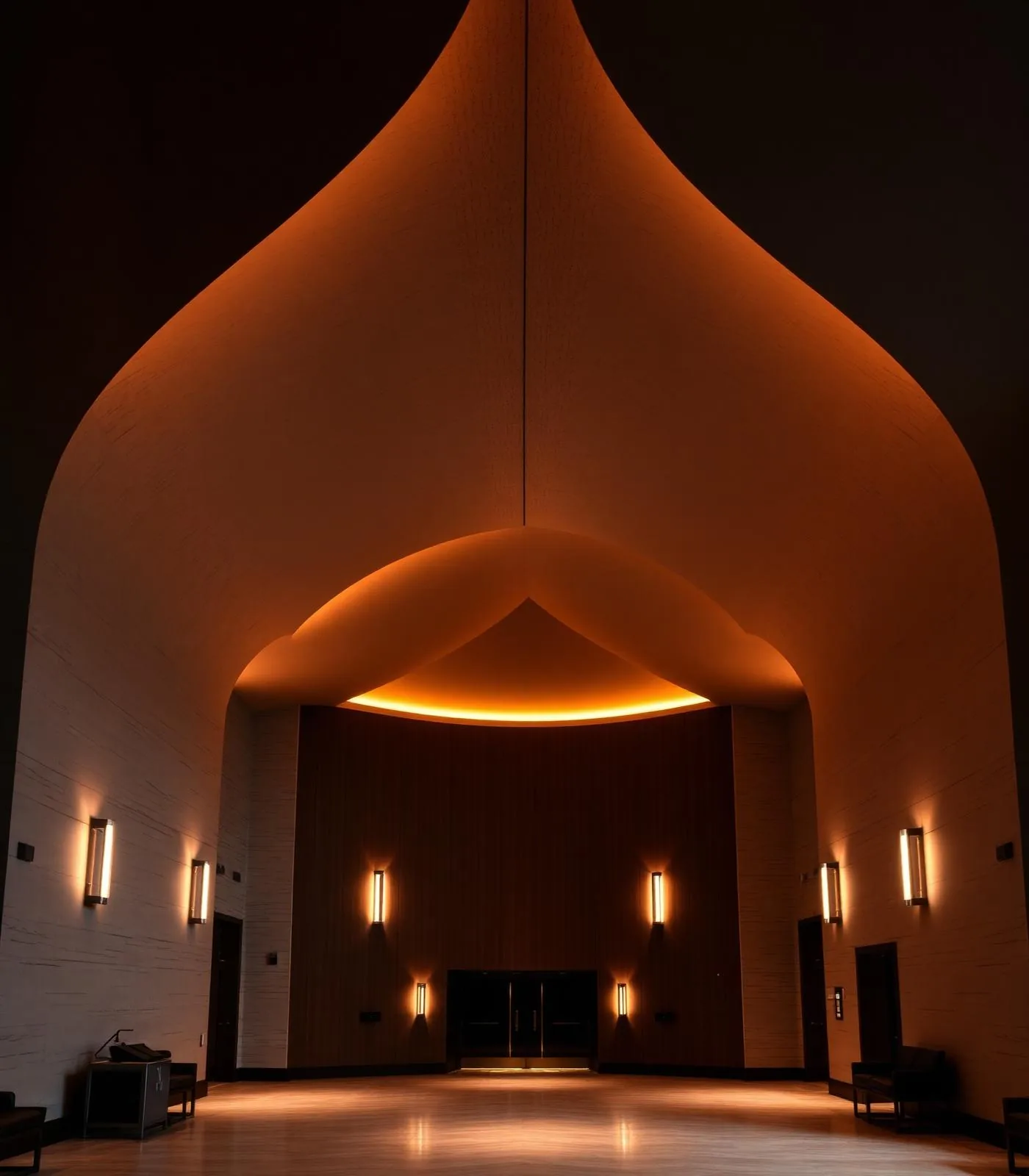 Architectural acoustic detail on a completed South Central Broadcast project